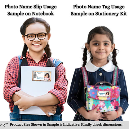 Kids Photo Name Slips & Tags | Pack of 63 | 36 Name Slips & 27 Tags