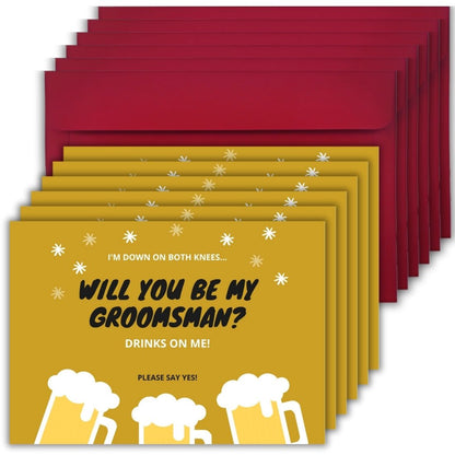 Groomsman Proposal Invitation Cards 5.8x8.3inch | Wedding Invite