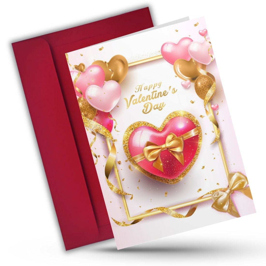 Valentine's Day Greeting Card with Envelope