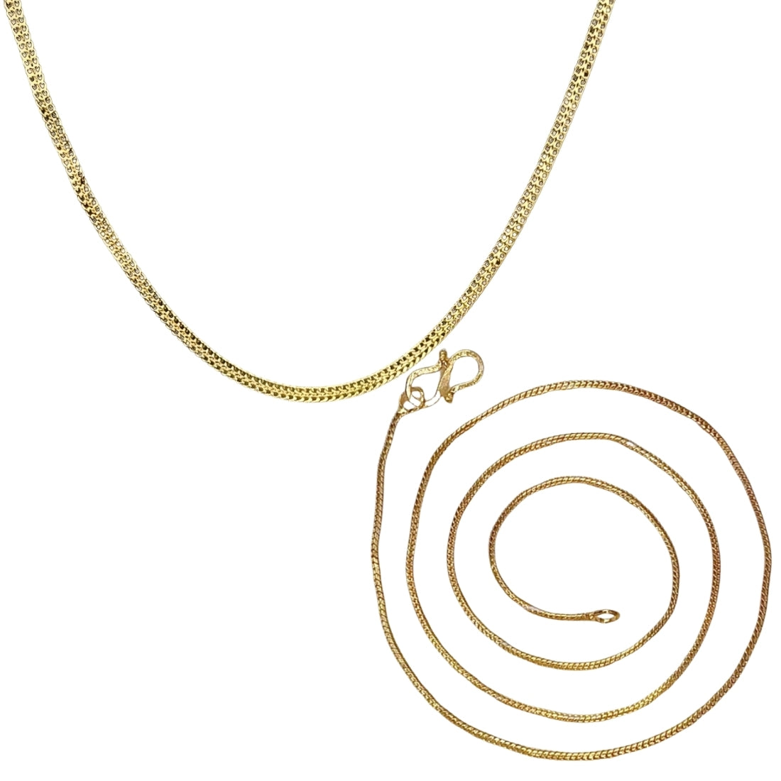 Combo of 2 Gold Plated Chains 22inch Long