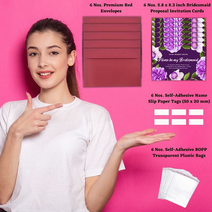 Bridesmaid Proposal Invitation Cards 5.8x8.3inch | Wedding Invite