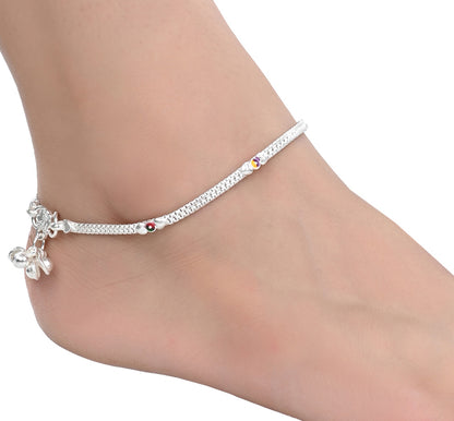 Silver Plated Anklet Pair