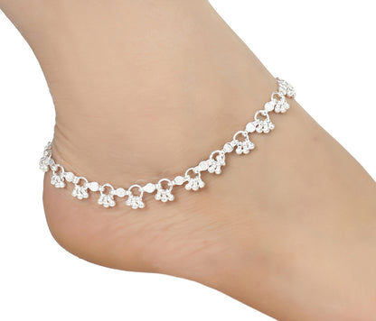 Silver Plated Anklets & 22 inch Gold Plated Chain