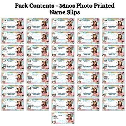 Kids Photo Name Slips Pack of 36