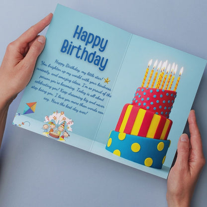 Kids Birthday Greeting Card For Son, Daughter, Family & Friends Children