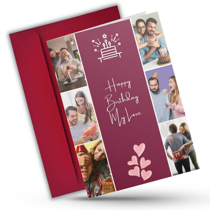 Photo Greeting Card with for Husband Hubby Boyfirend | Preprinted Inside Message