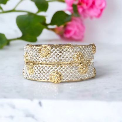 Gold Plated AD Kada Bangles Pair
