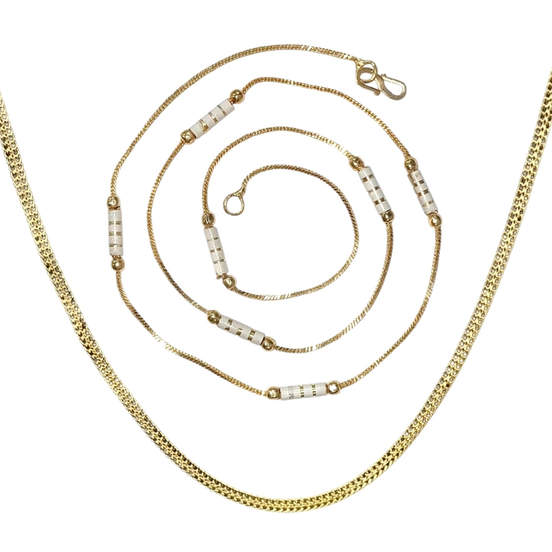 Combo of 2 Gold Plated Chains 22inch Long