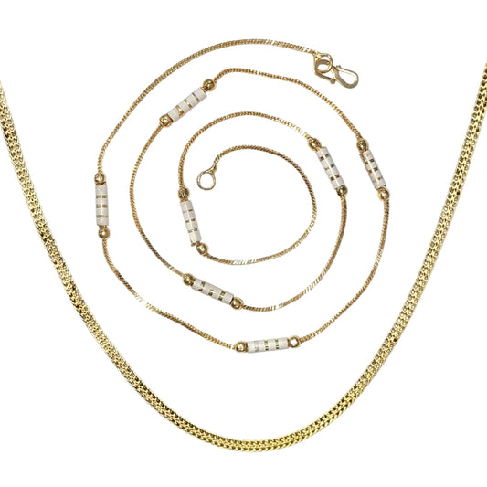 Combo of 2 Gold Plated Chains 22inch Long