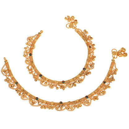 Gold Plated Anklet Pair