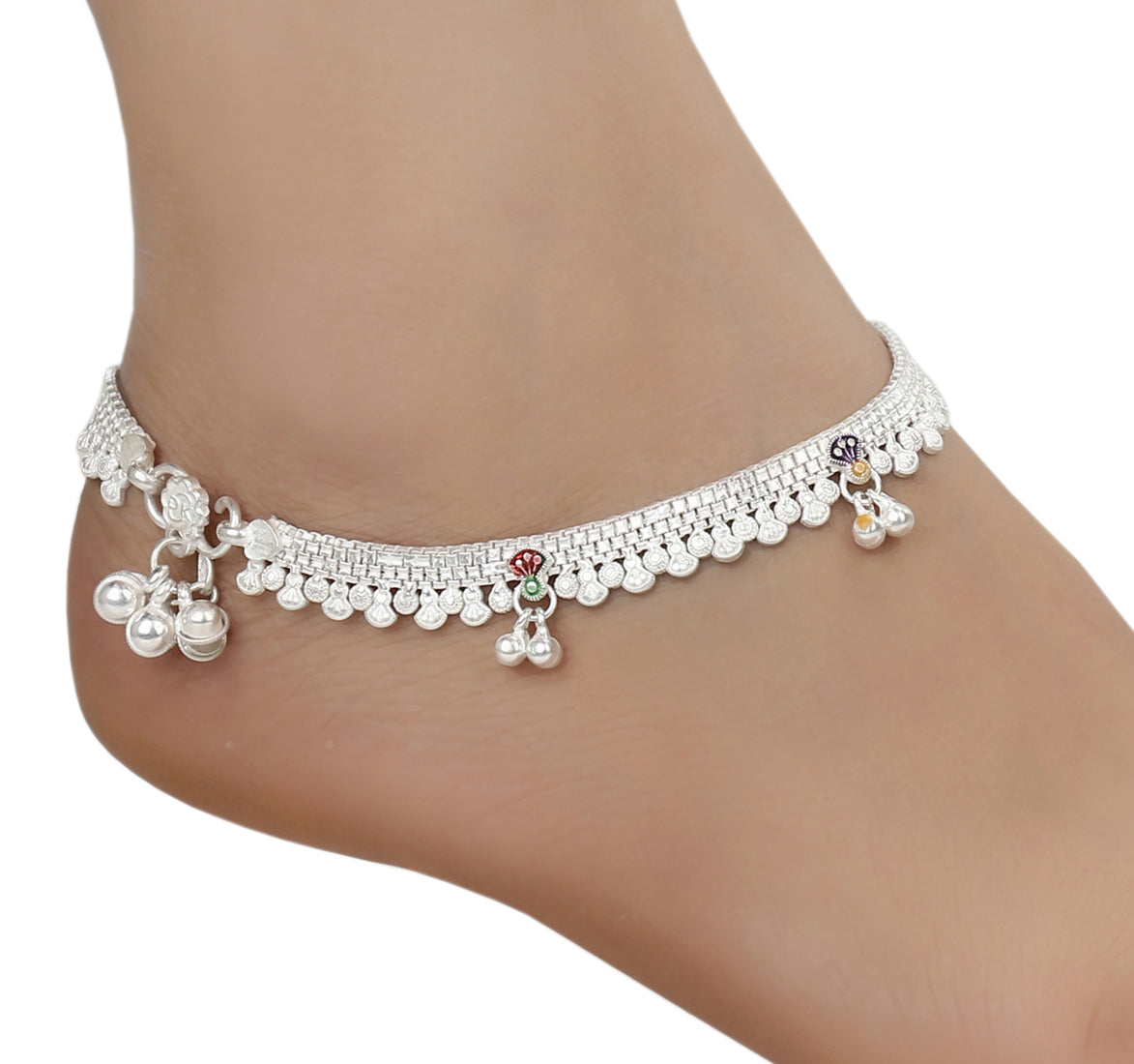 Silver Plated Anklet Pair