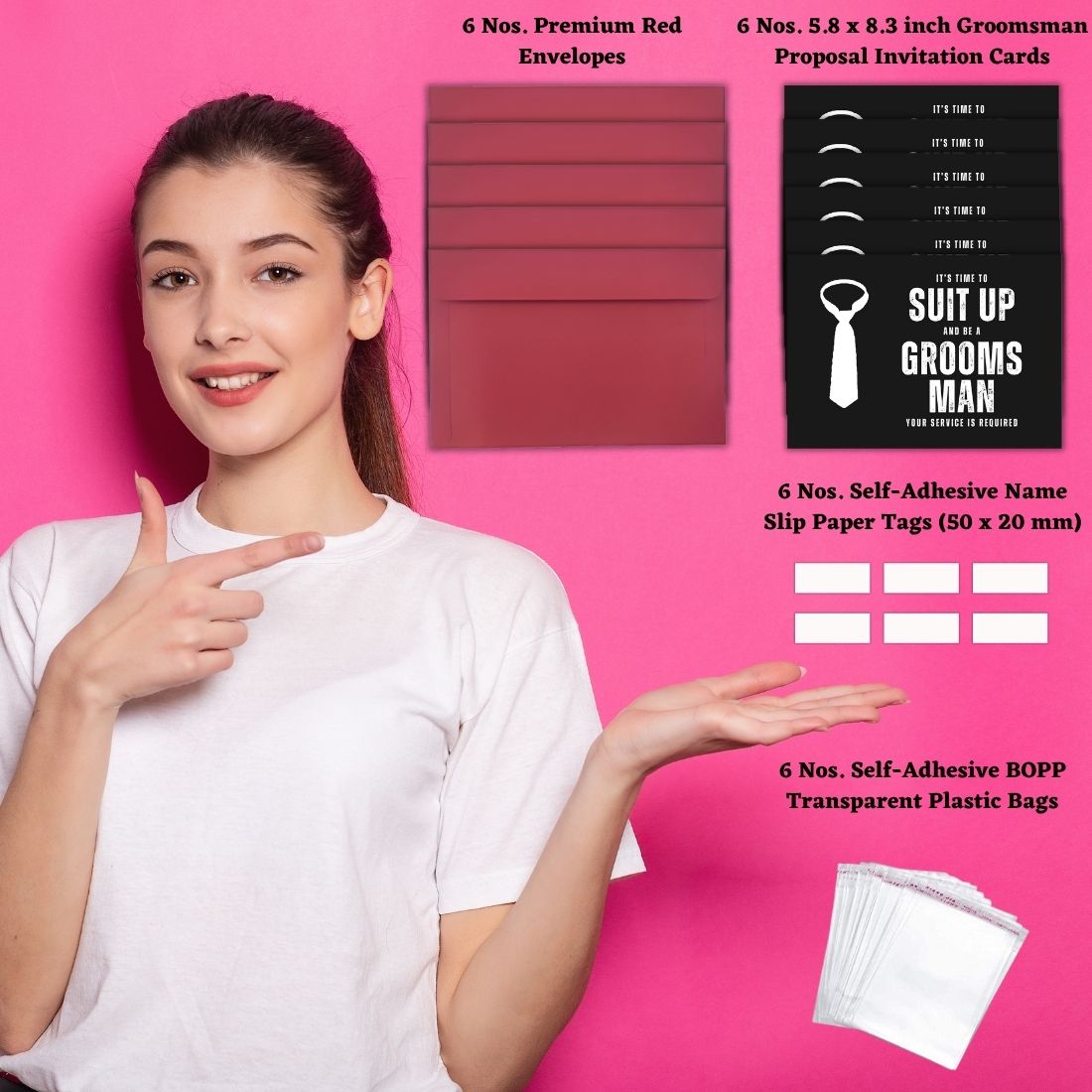 Groomsman Proposal Invitation Cards 5.8x8.3inch | Wedding Invite