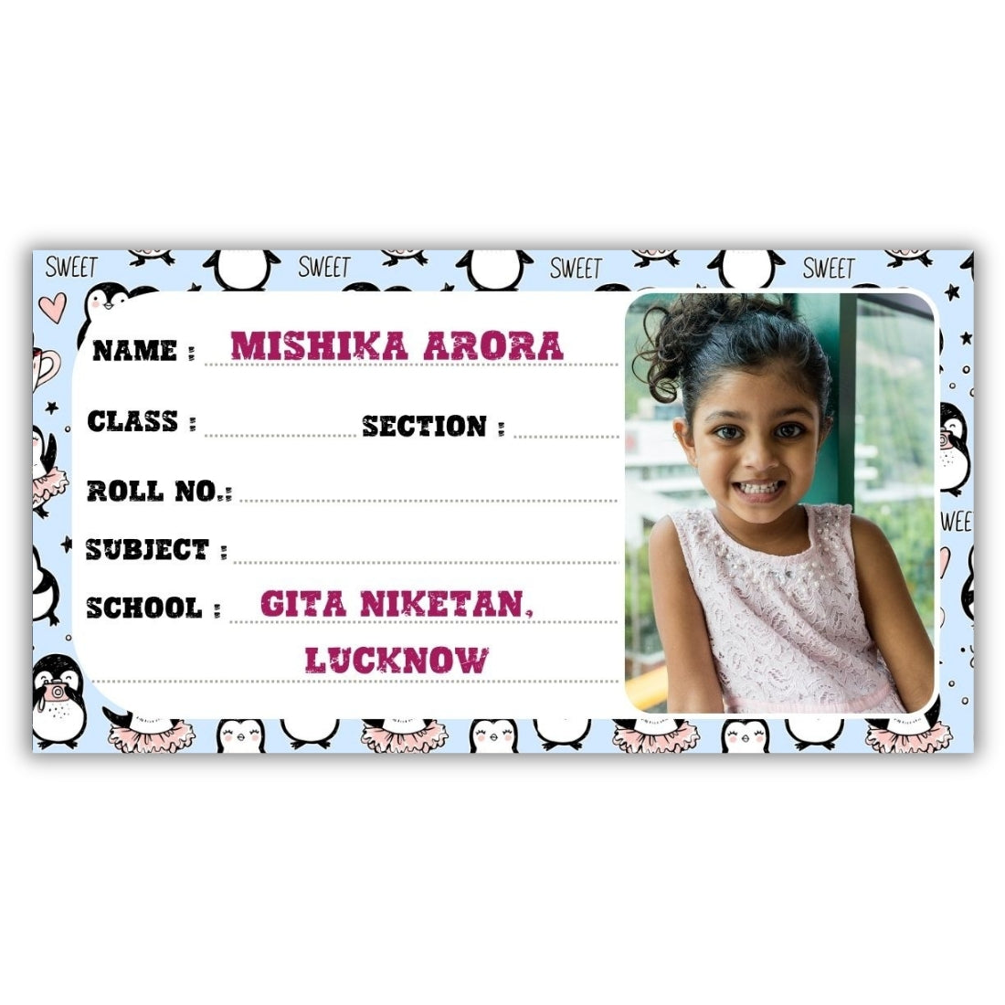 Kids Photo Name Slips Pack of 36