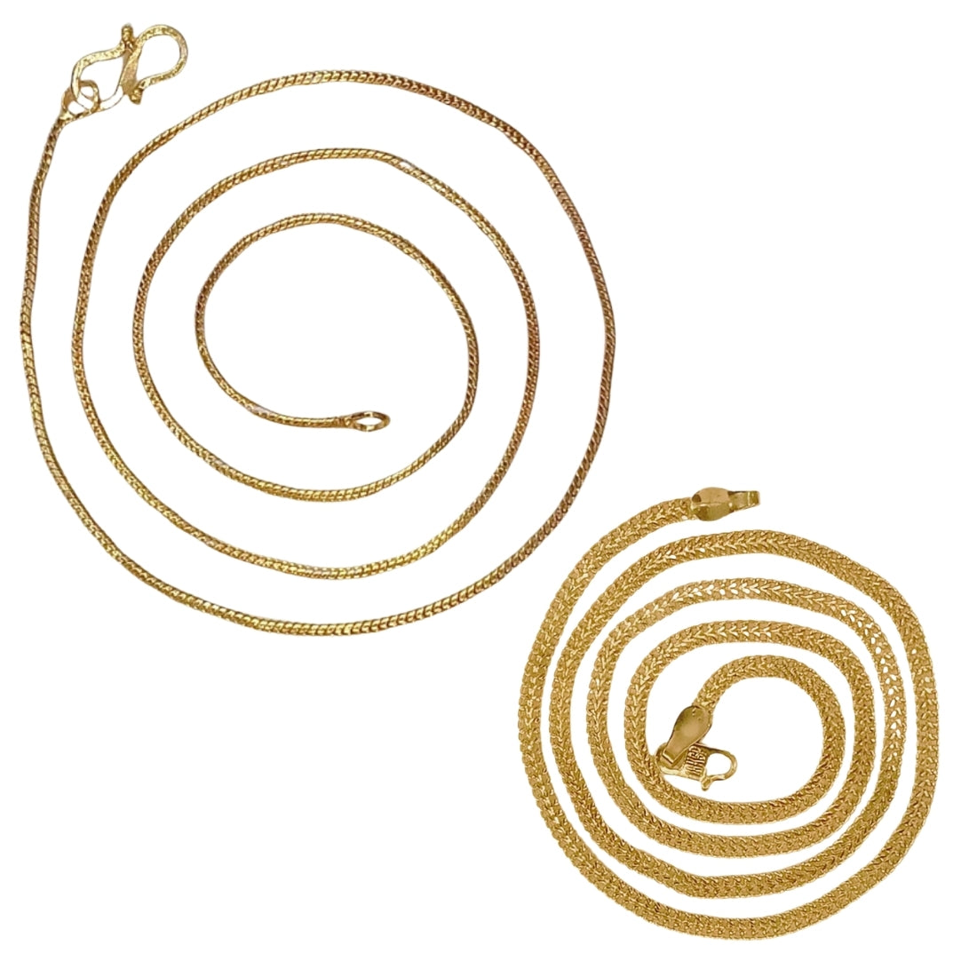 Combo of 2 Gold Plated Chains 22inch Long