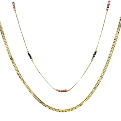 Combo of 2 Gold Plated Chains 22inch Long