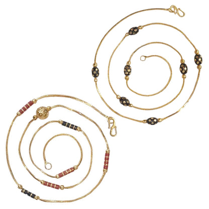 Combo of 2 Gold Plated Chains 22inch Long