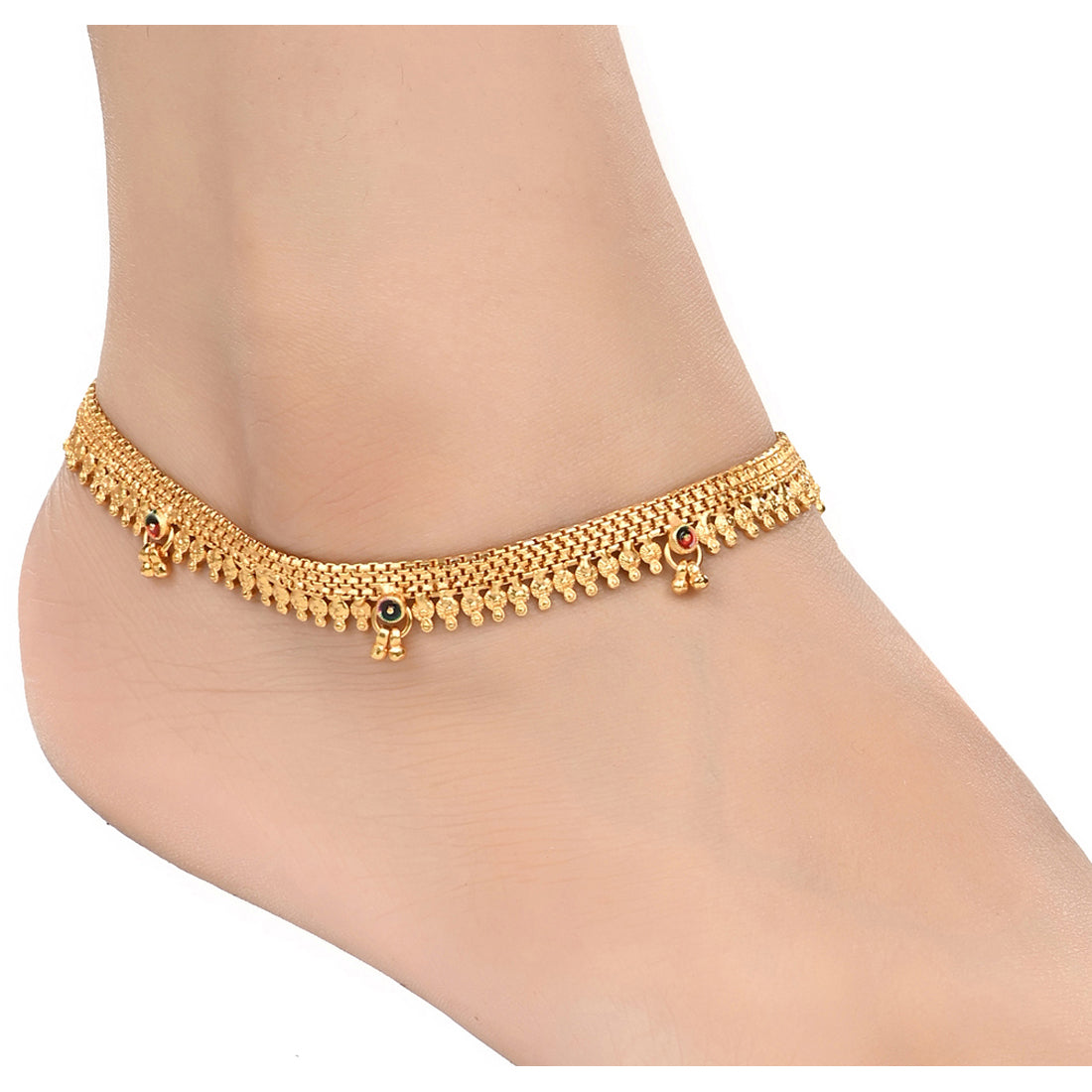 Gold Plated Anklet Pair