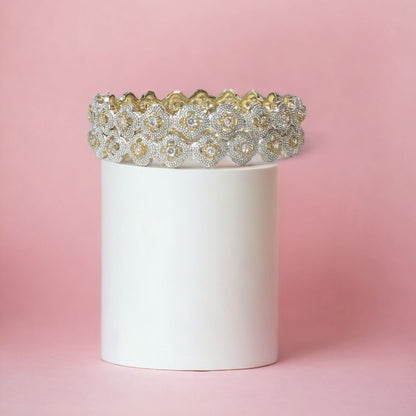 Gold Plated AD Kada Bangles Pair