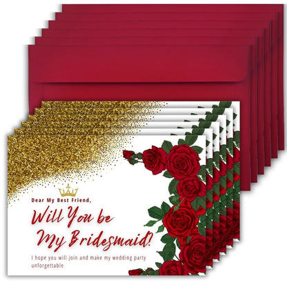 Bridesmaid Proposal Invitation Cards 5.8x8.3inch | Wedding Invite