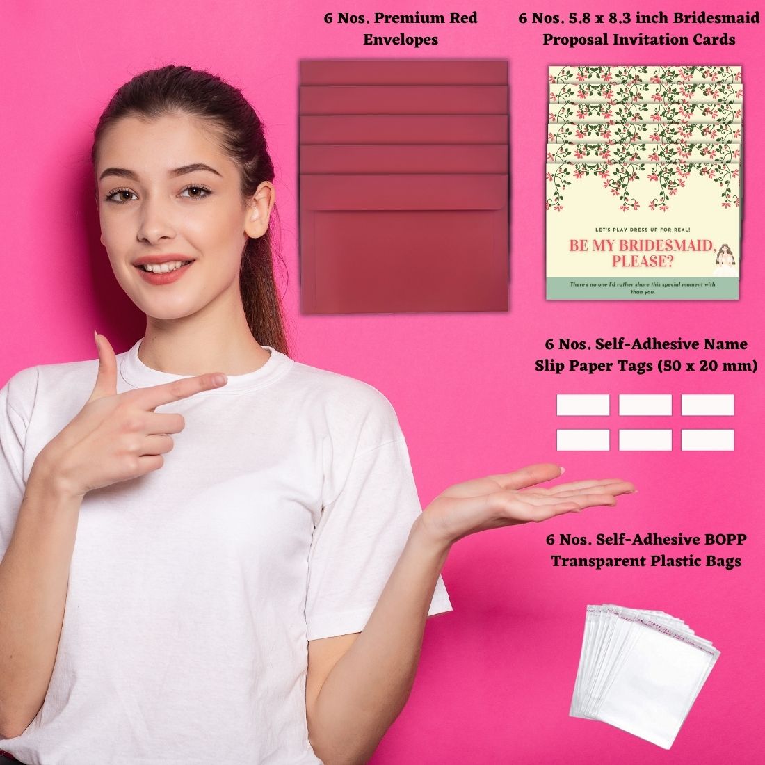 Bridesmaid Proposal Invitation Cards 5.8x8.3inch | Wedding Invite