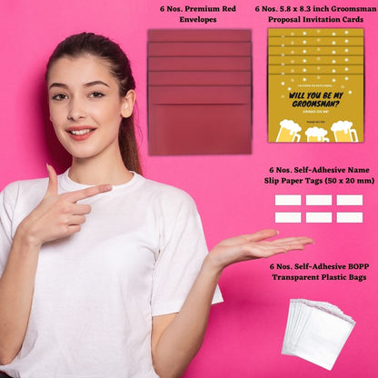 Groomsman Proposal Invitation Cards 5.8x8.3inch | Wedding Invite