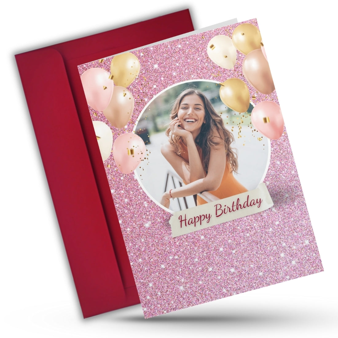 Photo Greeting Card with for Wife Girlfriend | Preprinted Inside Message