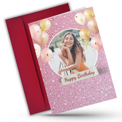 Photo Greeting Card with for Wife Girlfriend | Preprinted Inside Message