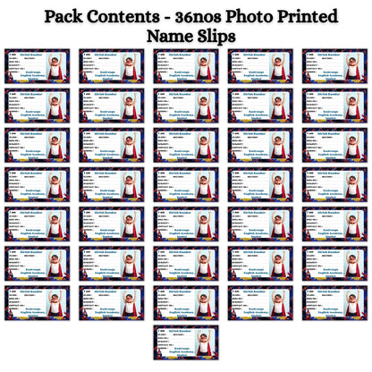 Kids Photo Name Slips Pack of 36