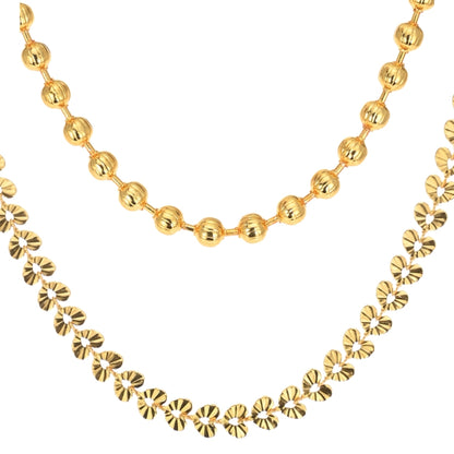 Combo of 2 Gold Plated Chains 22inch Long