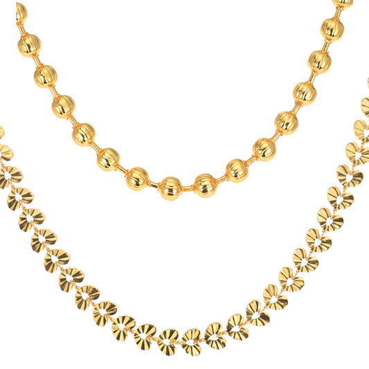 Combo of 2 Gold Plated Chains 22inch Long