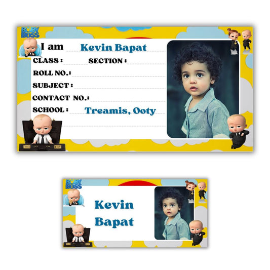 Kids Photo Name Slips & Tags | Pack of 63 | 36 Name Slips & 27 Tags