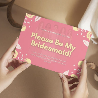 Bridesmaid Proposal Invitation Cards 5.8x8.3inch | Wedding Invite