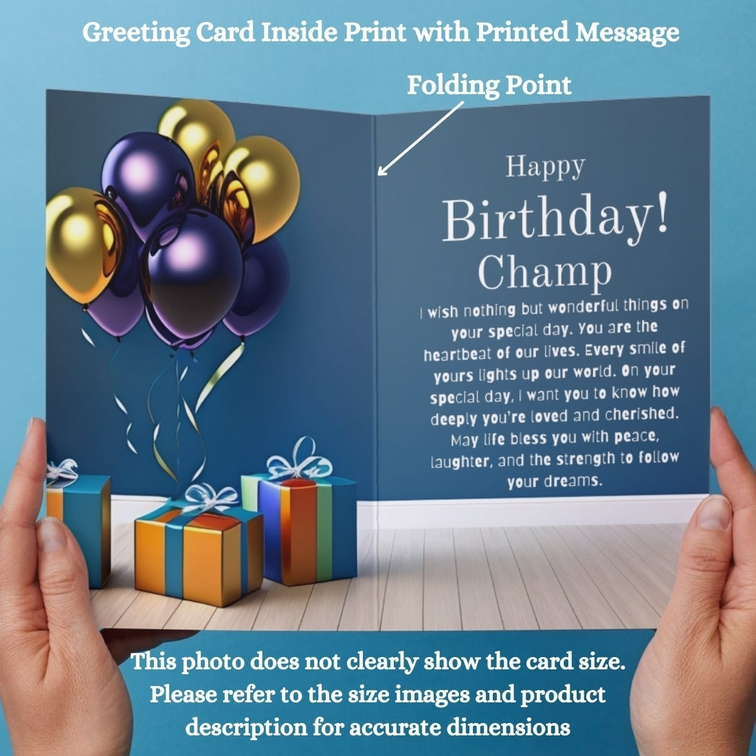 Customised Birthday Greeting Card with Photos for Son | Preprinted Inside Message