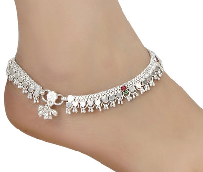 Silver Plated Anklets & 22 inch Gold Plated Chain