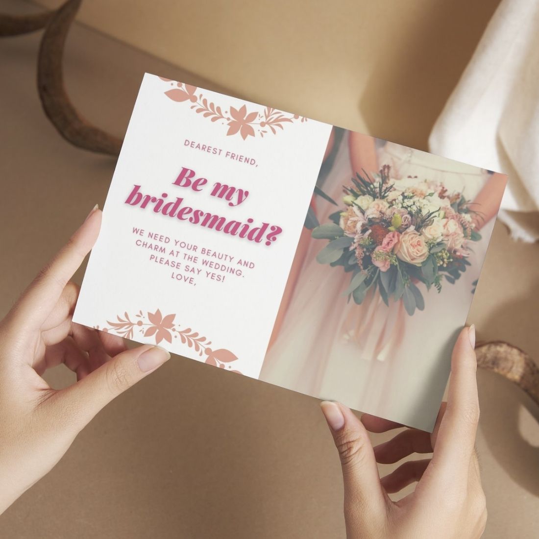 Bridesmaid Proposal Invitation Cards 5.8x8.3inch | Wedding Invite