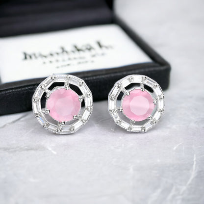 Silver Plated AD Earrings Set