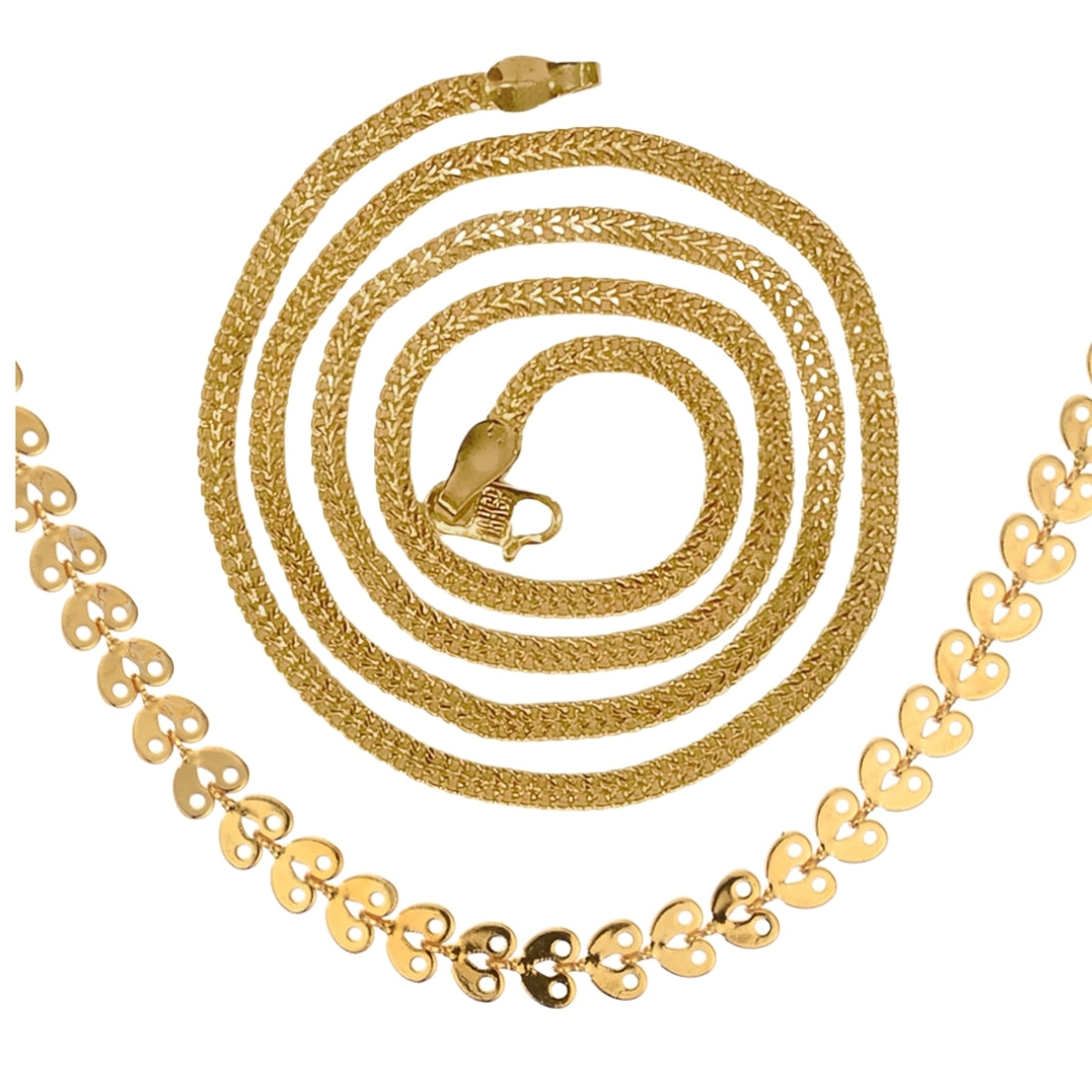 Combo of 2 Gold Plated Chains 22inch Long