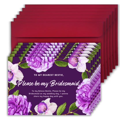 Bridesmaid Proposal Invitation Cards 5.8x8.3inch | Wedding Invite