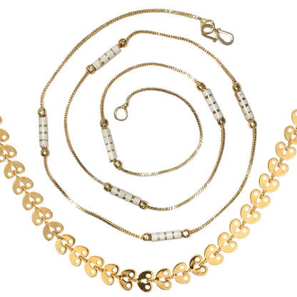 Combo of 2 Gold Plated Chains 22inch Long