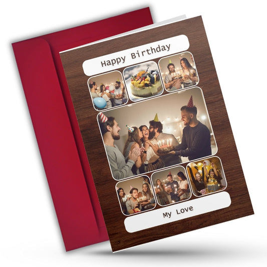 Photo Greeting Card with for Husband Hubby Boyfirend | Preprinted Inside Message