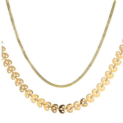 Combo of 2 Gold Plated Chains 22inch Long