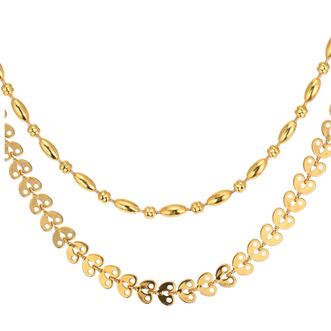 Combo of 2 Gold Plated Chains 22inch Long