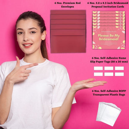 Bridesmaid Proposal Invitation Cards 5.8x8.3inch | Wedding Invite