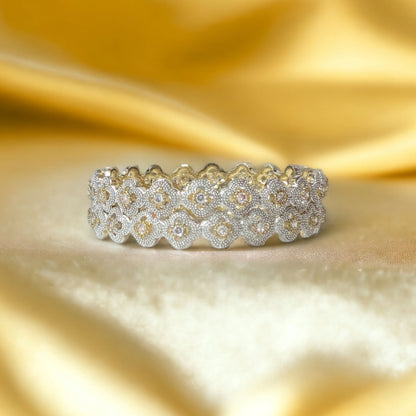 Gold Plated AD Kada Bangles Pair