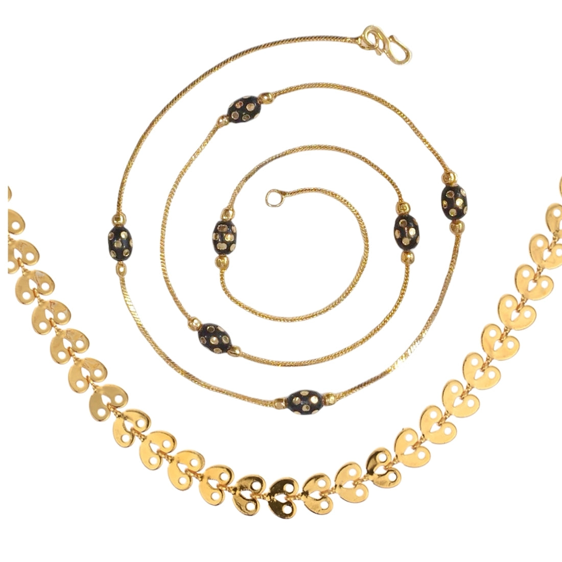 Combo of 2 Gold Plated Chains 22inch Long