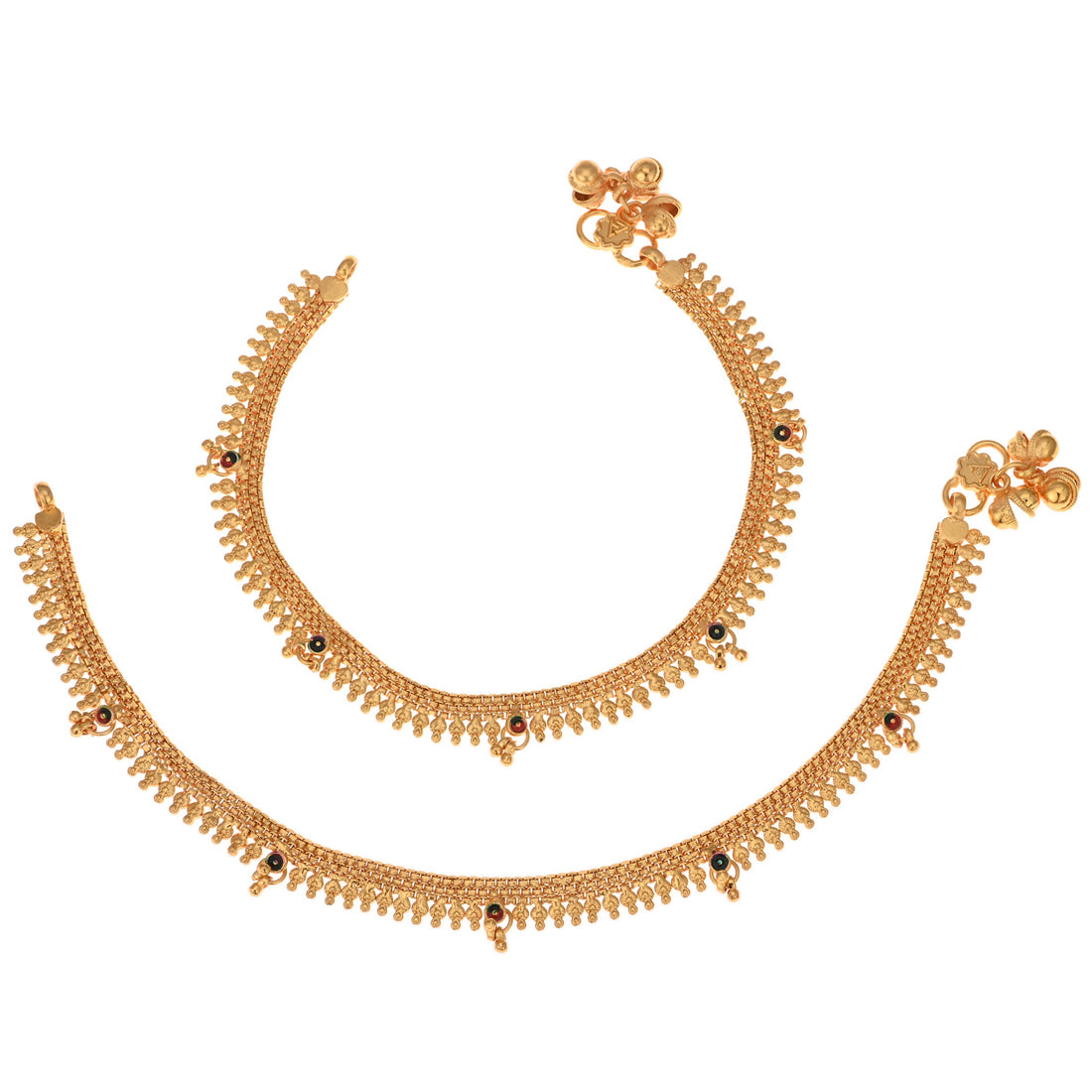 Gold Plated Anklet Pair