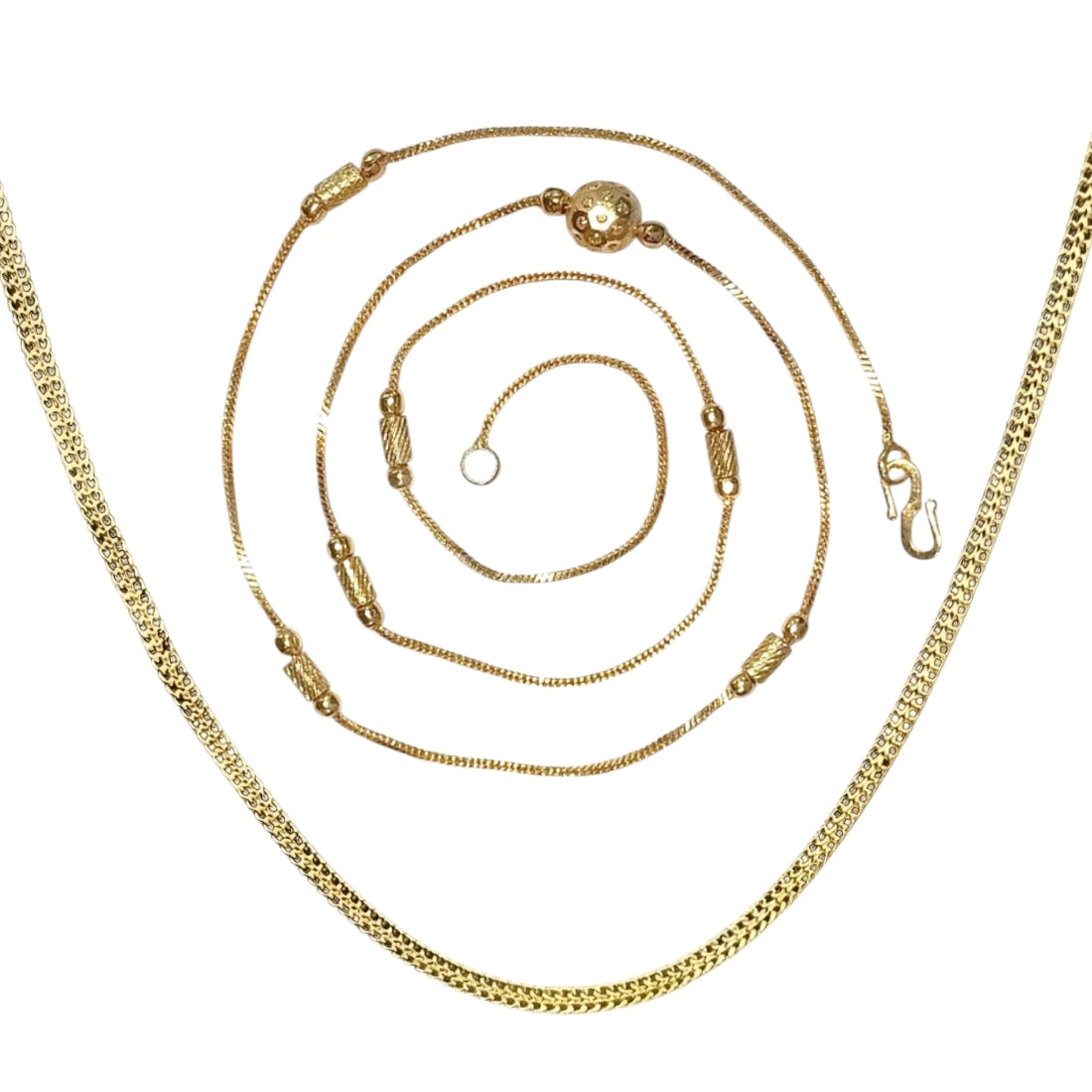 Combo of 2 Gold Plated Chains 22inch Long