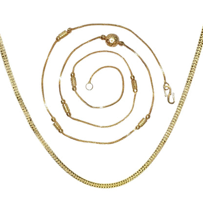 Combo of 2 Gold Plated Chains 22inch Long