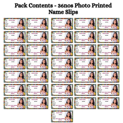 Kids Photo Name Slips Pack of 36