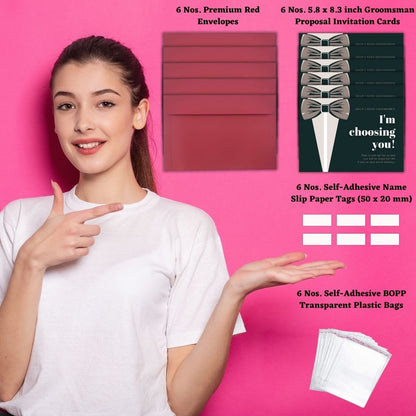 Groomsman Proposal Invitation Cards 5.8x8.3inch | Wedding Invite